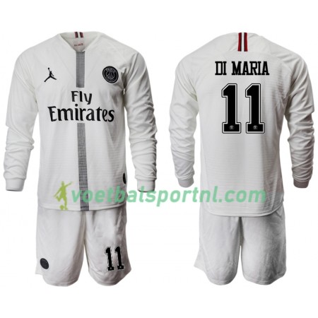 Paris Saint-Germain DI MARIA 11 Jodan Wit Kind Third Tenue 2018-19 L/S